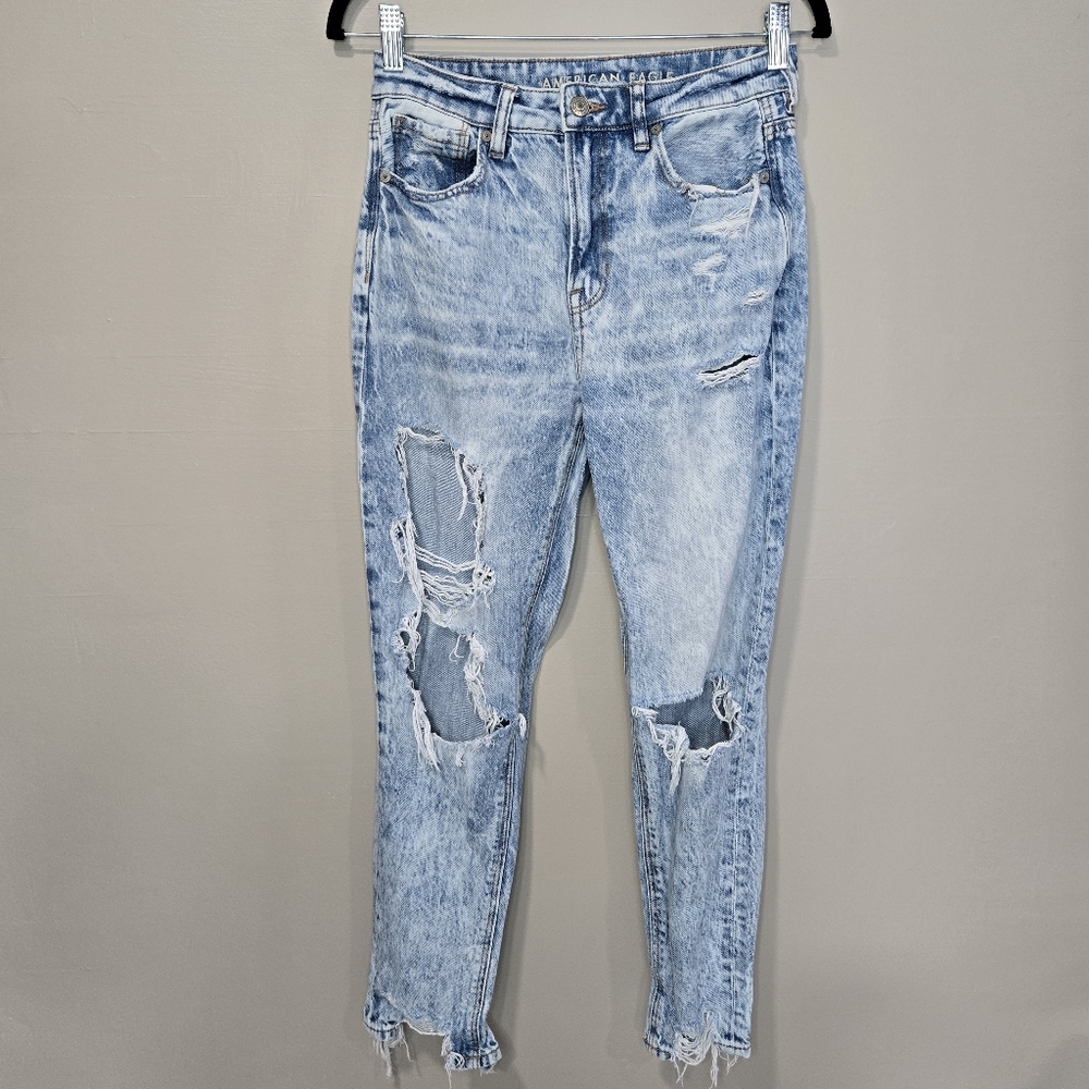 American Eagle Distressed Women's Mom Jeans - Picture 1 of 10